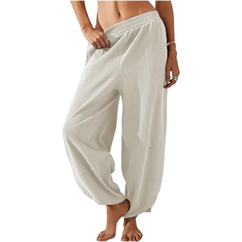 🔥Limited-time offer: 50% off-Women's Casual Elastic Waist Wide Leg Pants
