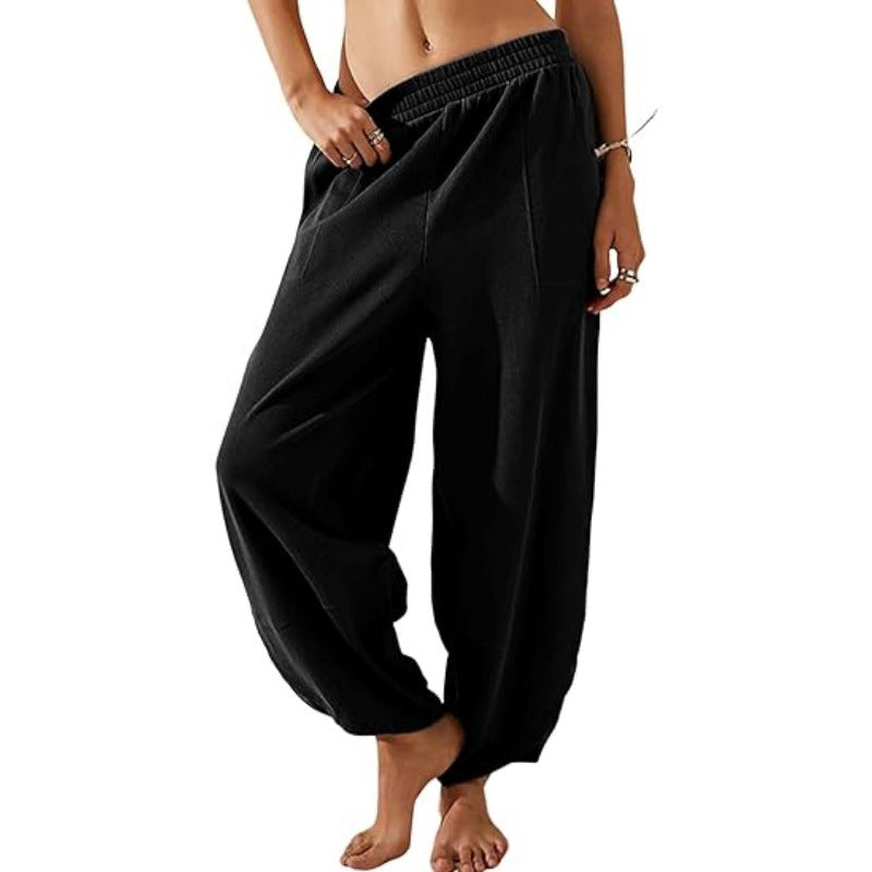 🔥Limited-time offer: 50% off-Women's Casual Elastic Waist Wide Leg Pants