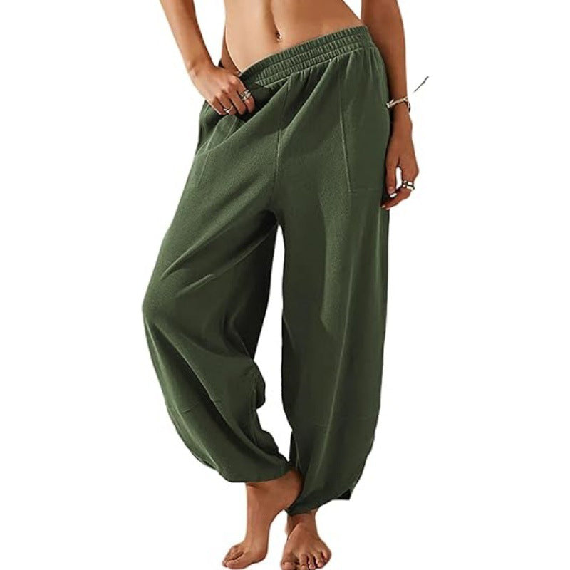 🔥Limited-time offer: 50% off-Women's Casual Elastic Waist Wide Leg Pants