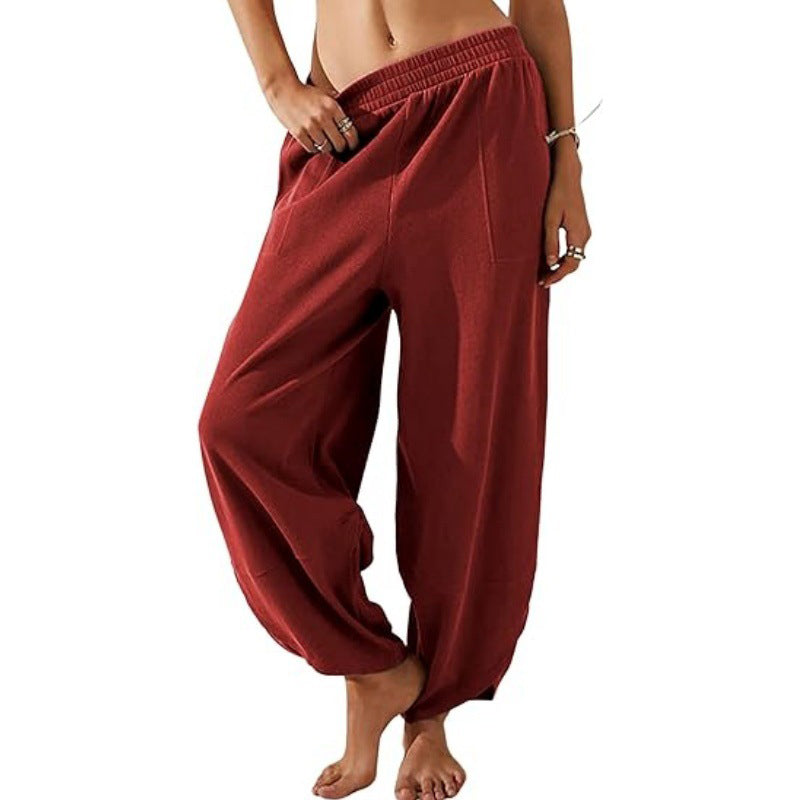 🔥Limited-time offer: 50% off-Women's Casual Elastic Waist Wide Leg Pants