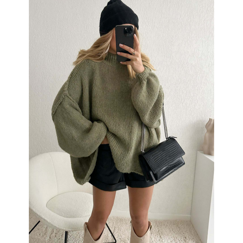 🔥New arrivals now on sale-Women's Warm Mock Neck Loose Fit Sweater