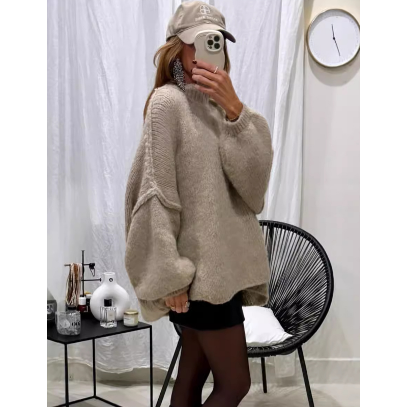 🔥New arrivals now on sale-Women's Warm Mock Neck Loose Fit Sweater