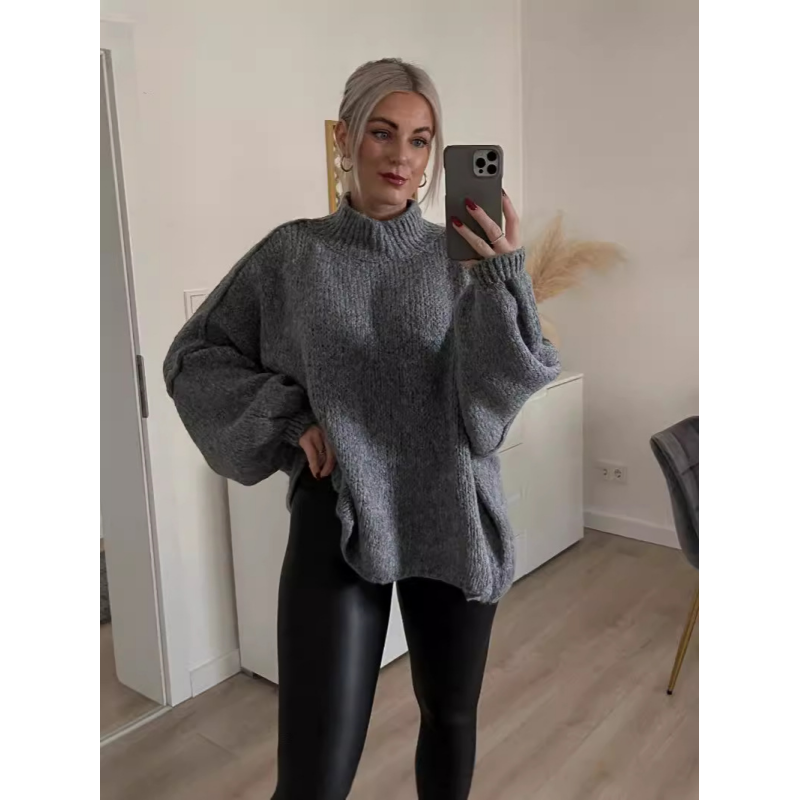 🔥New arrivals now on sale-Women's Warm Mock Neck Loose Fit Sweater
