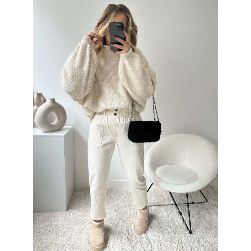 🔥New arrivals now on sale-Women's Warm Mock Neck Loose Fit Sweater