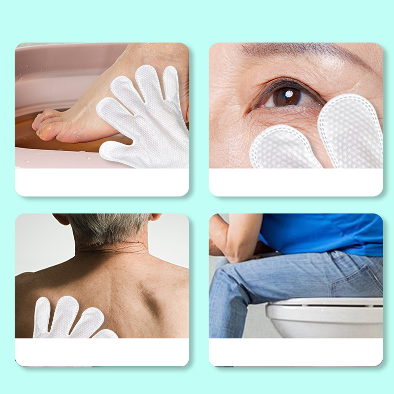 Disposable Hygienic Wipe Gloves for Body, Face