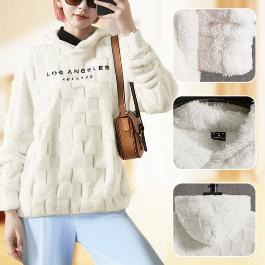 💥Limited-time 50% discount-Thick Loose Furry Hooded Sweatshirt