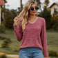 💥Limited-time offer: 50% off-Women's V-Neck Long Sleeve Top