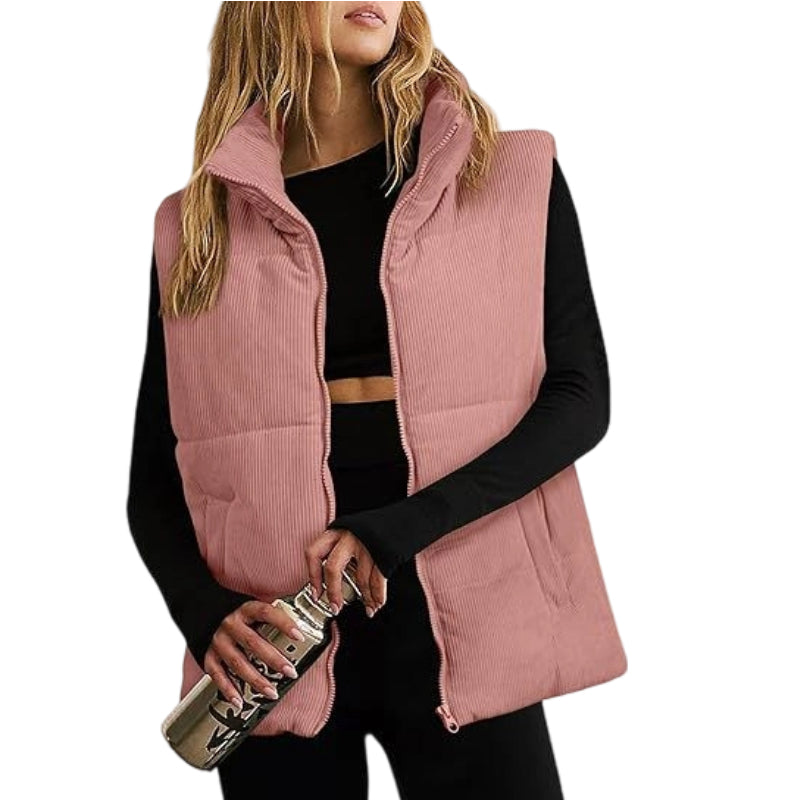 💥New High-Quality Women's Clothing-Women’s Casual Comfortable Zip-Up Vest