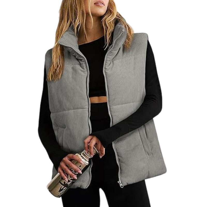 💥New High-Quality Women's Clothing-Women’s Casual Comfortable Zip-Up Vest