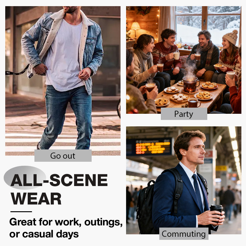 💥New Arrival Special: 50% Off-Men’s Casual Sherpa-Lined Denim Jacket