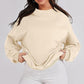 Women's Mock Neck Long Sleeve Pullover Sweatshirt