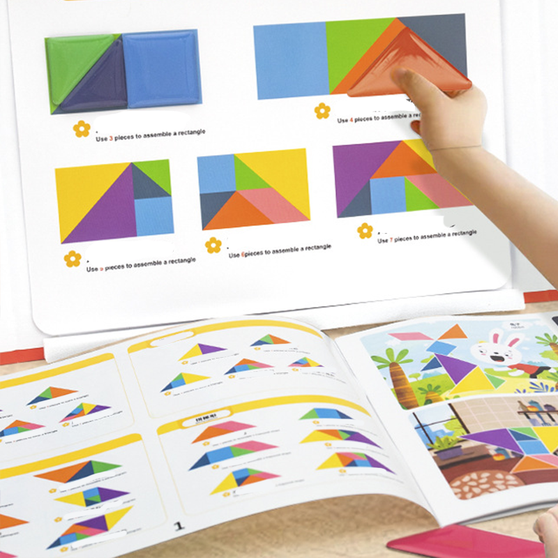 🌟Enhancing children's thinking skills-Children's Magnetic Tangram Puzzle Set🎁The Best Gift