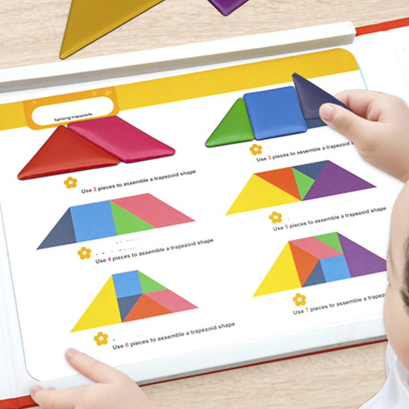 🌟Enhancing children's thinking skills-Children's Magnetic Tangram Puzzle Set🎁The Best Gift
