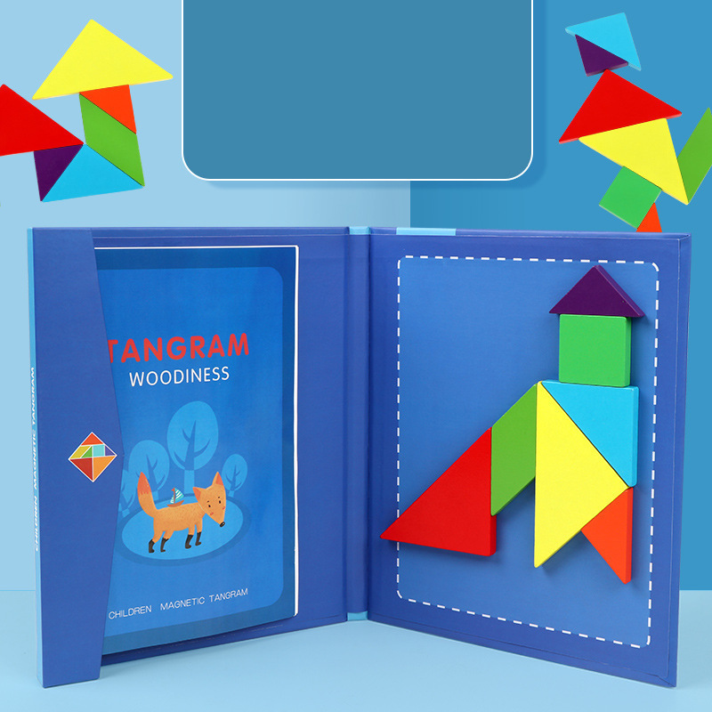 🌟Enhancing children's thinking skills-Children's Magnetic Tangram Puzzle Set🎁The Best Gift
