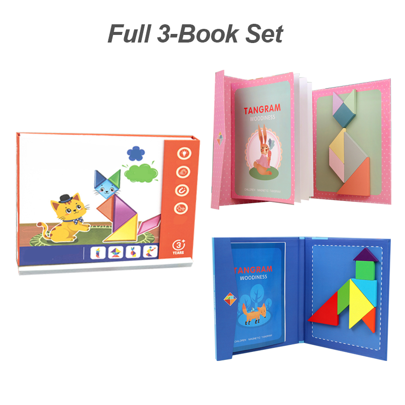 🌟Enhancing children's thinking skills-Children's Magnetic Tangram Puzzle Set🎁The Best Gift