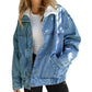 💥New arrivals: 50% off-Denim Jacket with Plush Faux Fur Collar for Women