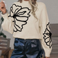 🔥Limited-time offer: 50% off-Women’s Floral Mock Neck Long Sleeve Sweater
