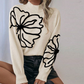 🔥Limited-time offer: 50% off-Women’s Floral Mock Neck Long Sleeve Sweater