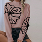 🔥Limited-time offer: 50% off-Women’s Floral Mock Neck Long Sleeve Sweater