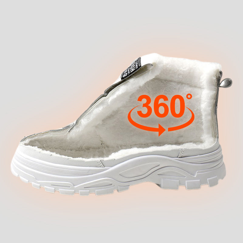 Women's Waterproof Lace-Up Warm Ankle Boots