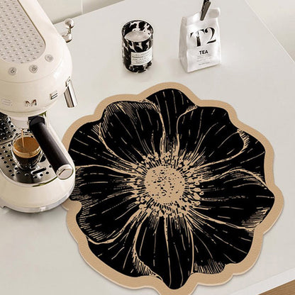 💥Limited-time offer: 50% off-Flower-Shaped Dish Drying Mat for Kitchen Counter