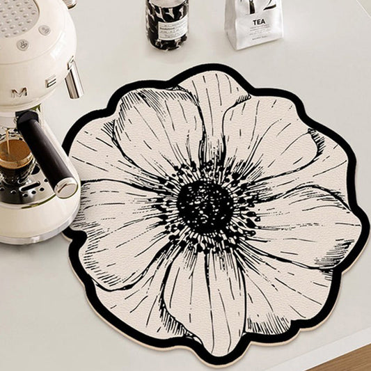 💥Limited-time offer: 50% off-Flower-Shaped Dish Drying Mat for Kitchen Counter