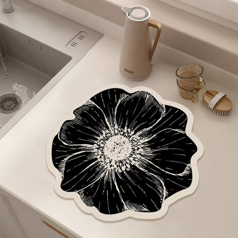 💥Limited-time offer: 50% off-Flower-Shaped Dish Drying Mat for Kitchen Counter