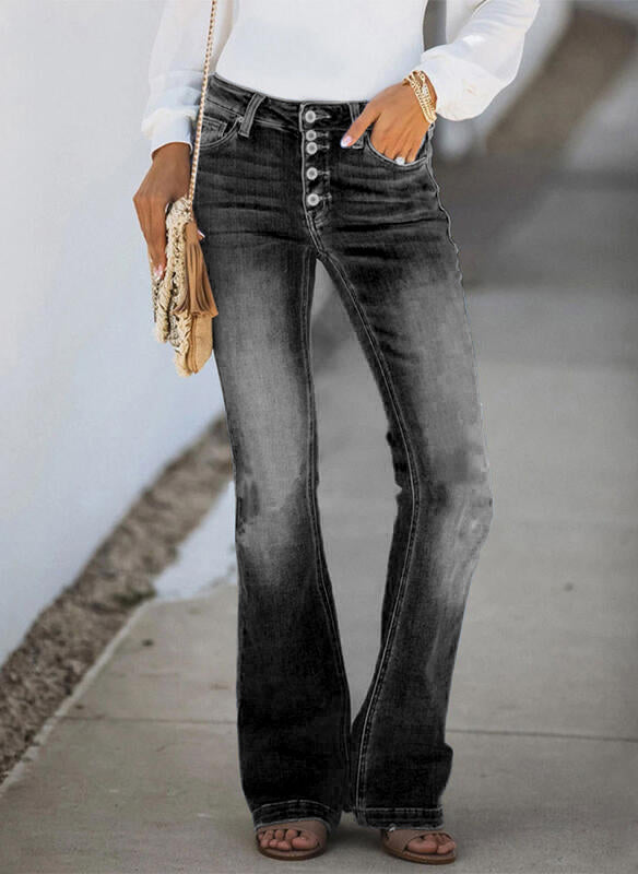 👖Limited-time offer: 50% off-High-waisted flared jeans