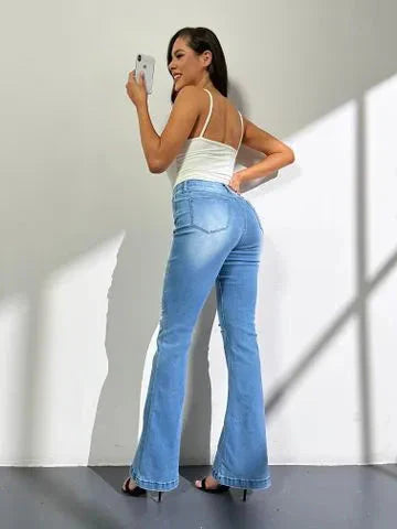 👖Limited-time offer: 50% off-High-waisted flared jeans