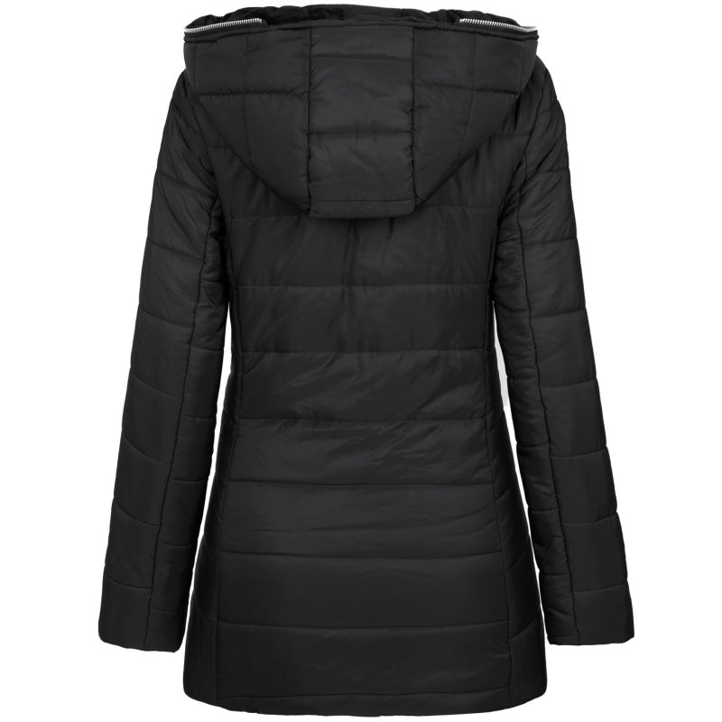 ❄️LAST DAY PROMOTION - 50%OFF 💖 Women's Hooded Mid-Length Winter Coat with Plush Lining