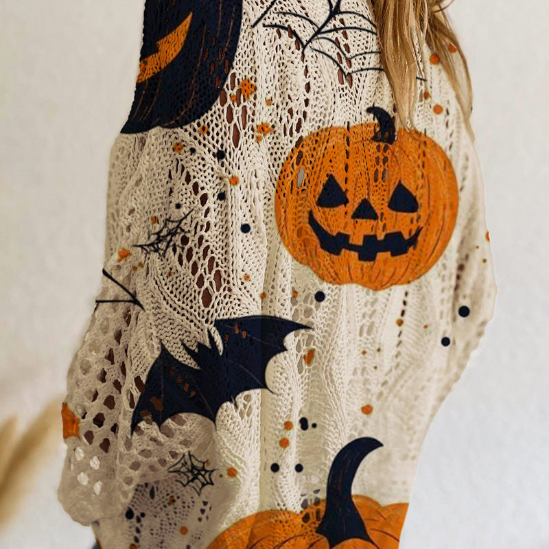 🎃Halloween 50% Off Special Offer-Women's Halloween Loose Fit Batwing Knit Sweater