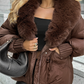 🔥Hot Sale Offers-Fashion Padded Coat with Faux Fur Collar【FREE SHIPPING】