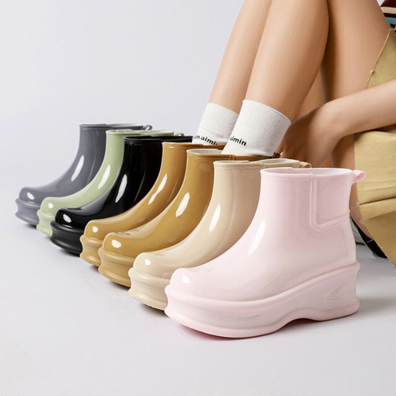 👢Limited-time offer: 50% off-Women's Height-Increasing Ankle Rain Boots