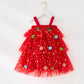 🎁The finest gift-Christmas Star Toddler Girl Tulle Dress