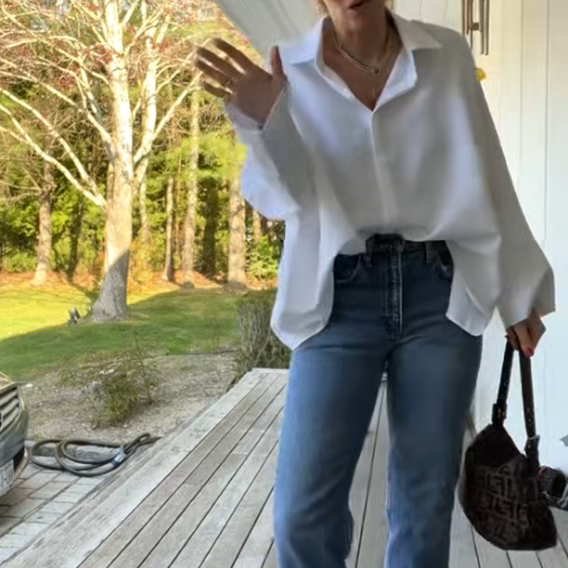 🔥New arrivals now available at 50% off-Women's Flared Hem Lapel Shirt