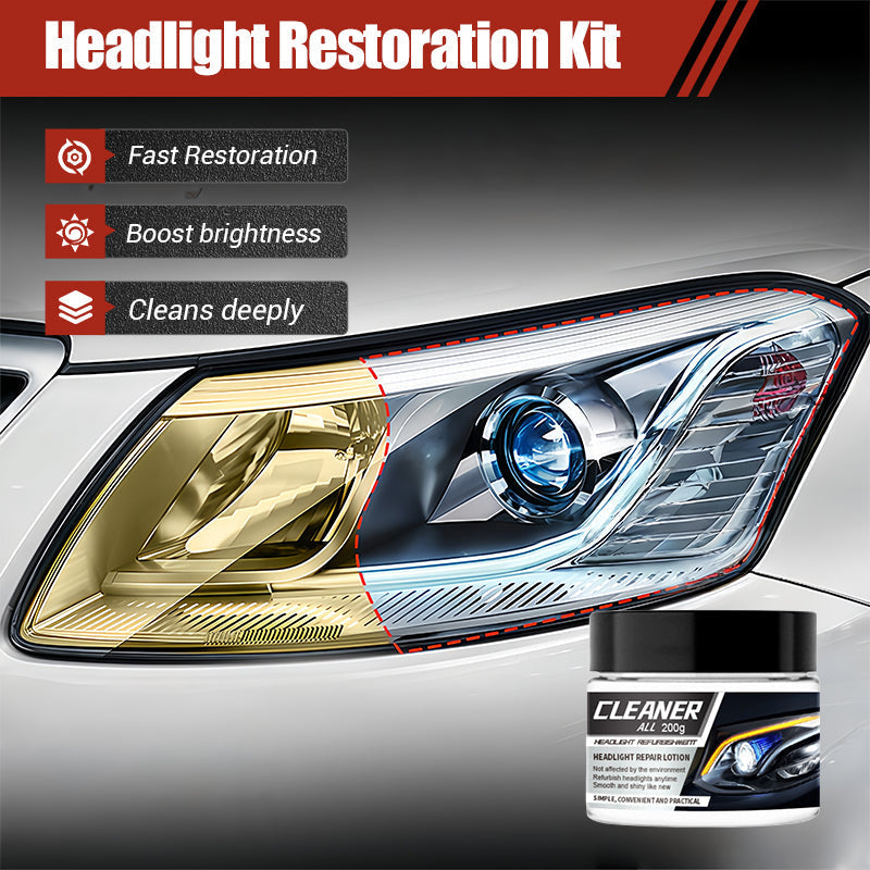 🏆 Last Day Special Price $14.99 ! 🔥Buy 2 Get 1 Free🎁Headlight Restoration Kit for Yellowed & Foggy Lights