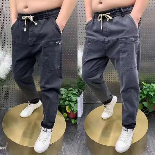 💥Limited-time offer: 50% off-Men's Elastic Drawstring Jeans with Six Pockets