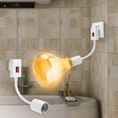 ☀️Warm your home-High Power Bath Light Socket with Switch