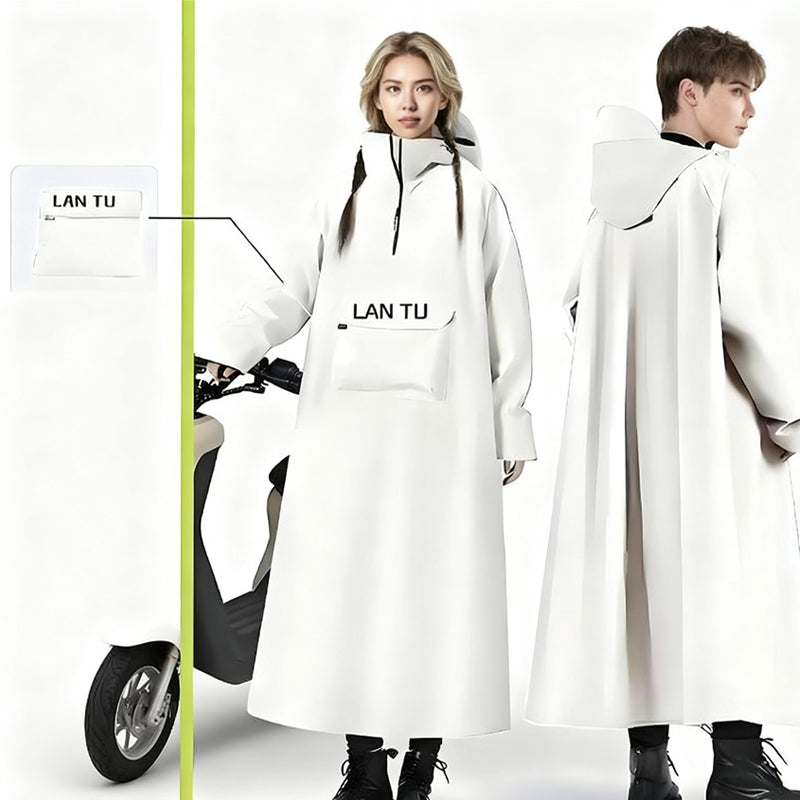 🔥Waterproof Long Raincoat with Hood for Scooter🌧️
