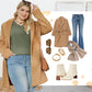 🔥50% off sale now!-Women's V Neck Long Sleeve Solid Sweater