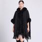 🎅Christmas Offer: 50% Off-Faux rabbit fur collar hooded cape