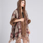🎅Christmas Offer: 50% Off-Faux rabbit fur collar hooded cape