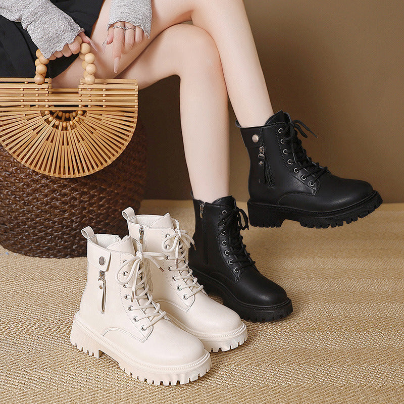 🔥Limited-time offer: 50% off-Women's Combat Ankle Boots with Side Zipper
