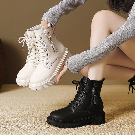 🔥Limited-time offer: 50% off-Women's Combat Ankle Boots with Side Zipper