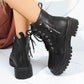 🔥Limited-time offer: 50% off-Women's Combat Ankle Boots with Side Zipper