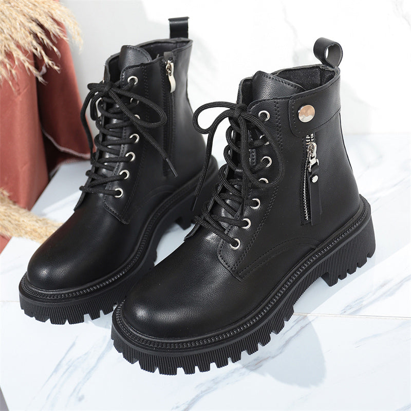 🔥Limited-time offer: 50% off-Women's Combat Ankle Boots with Side Zipper