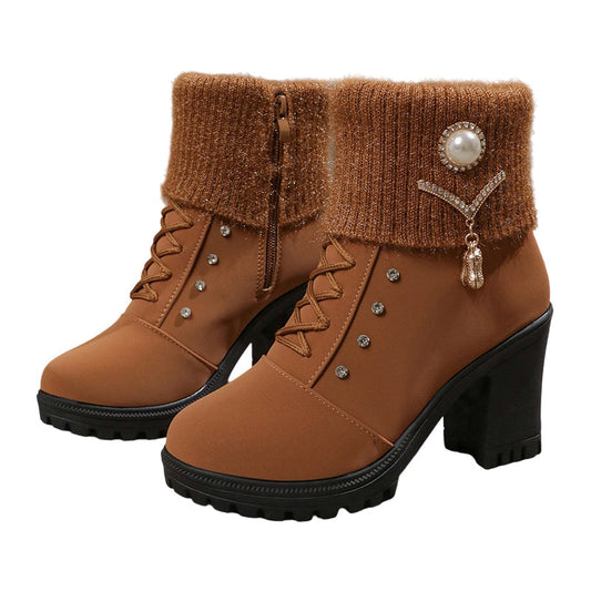 👢High-quality women's boots-Women's Thick Warm Chunky Heel Boots🔥HOT SALE-59% OFF