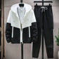 💥Hot Sale Offer: 50% Off-Men's Comfortable Color-Block Hooded Jacket & Drawstring Pants