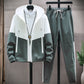 💥Hot Sale Offer: 50% Off-Men's Comfortable Color-Block Hooded Jacket & Drawstring Pants