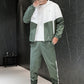 💥Hot Sale Offer: 50% Off-Men's Comfortable Color-Block Hooded Jacket & Drawstring Pants